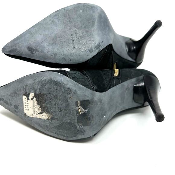 Narcisco Rodriguez Suede Animal Print Ankle Boots Booties - Picture 14 of 14